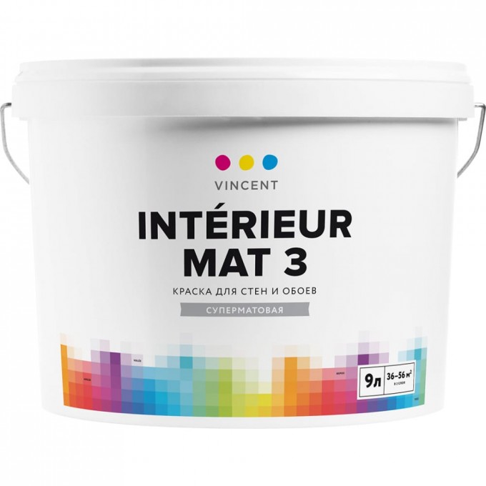 Краска для стен и обоев VINCENT INTERIEUR MAT I 3 098-006